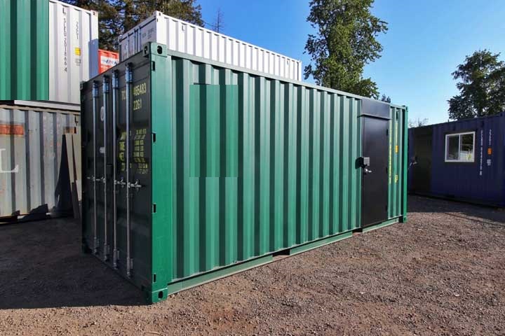 7′ Office Container + Storage Locker - Allied Container Services PTY LTD