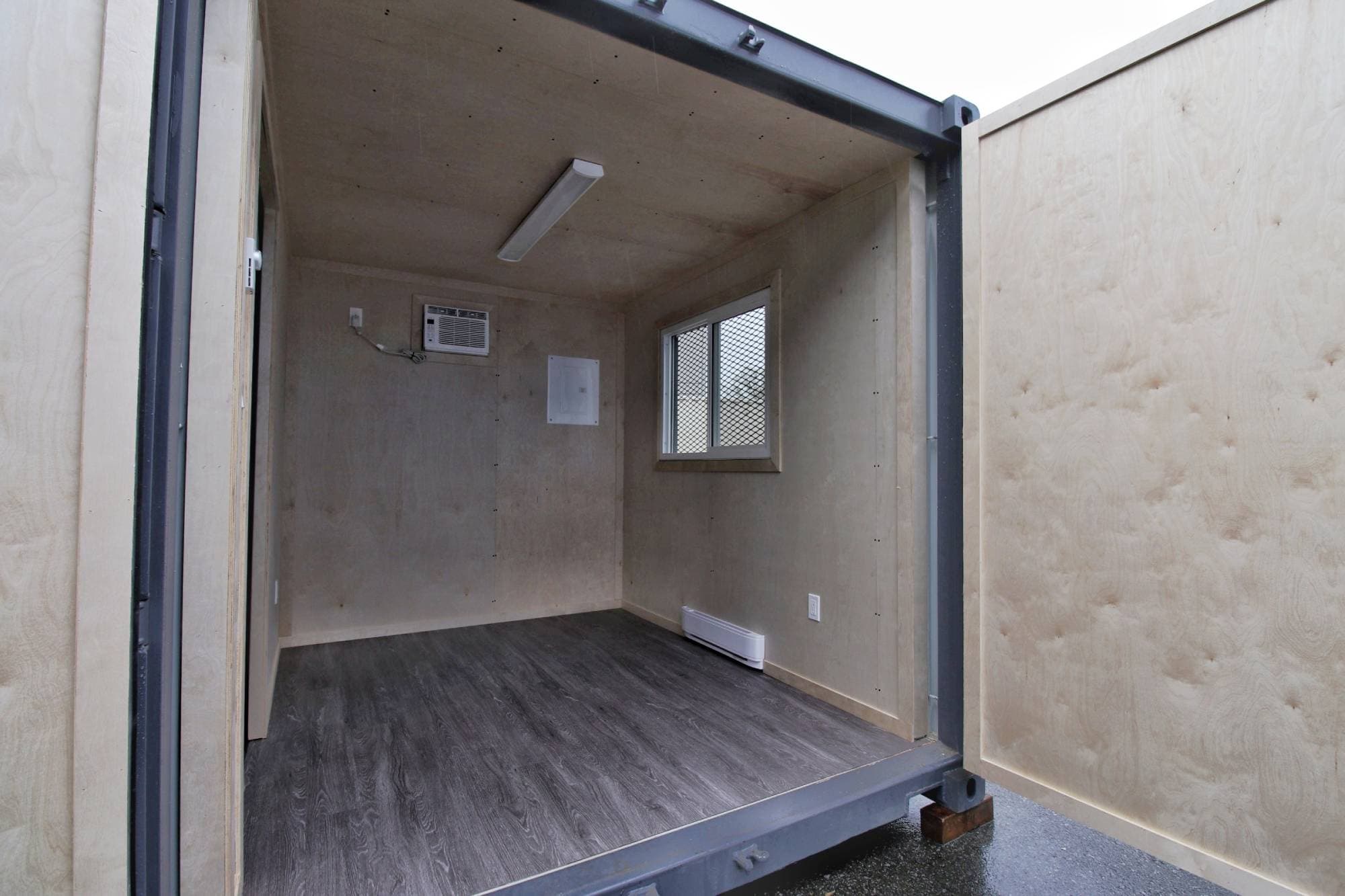 10’ Office CUBE – Wood Finished - Allied Container Services PTY LTD