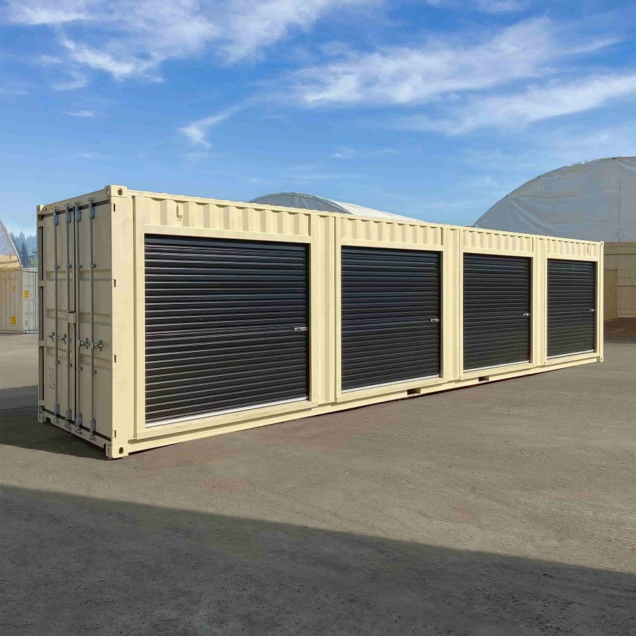40’HC “CONTAINMENT CUBE” with 4 x Roll Up Doors - Allied Container Services PTY LTD