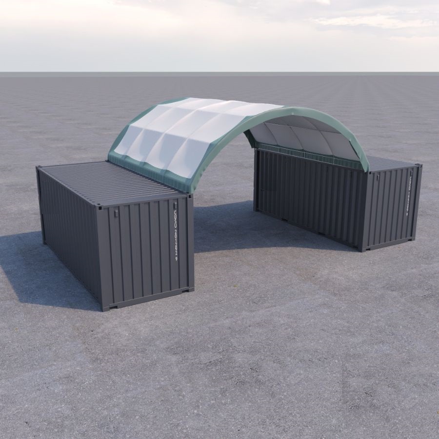 20’ x 20’ Fabric Container Shelter - Allied Container Services PTY LTD