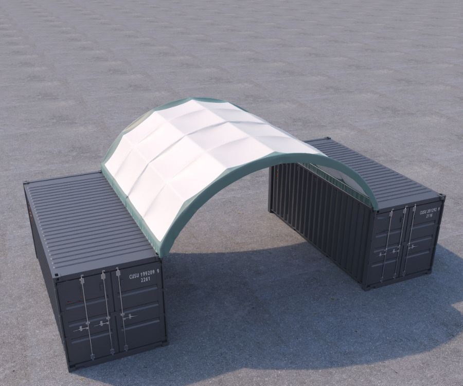 20’ x 20’ Fabric Container Shelter - Allied Container Services PTY LTD