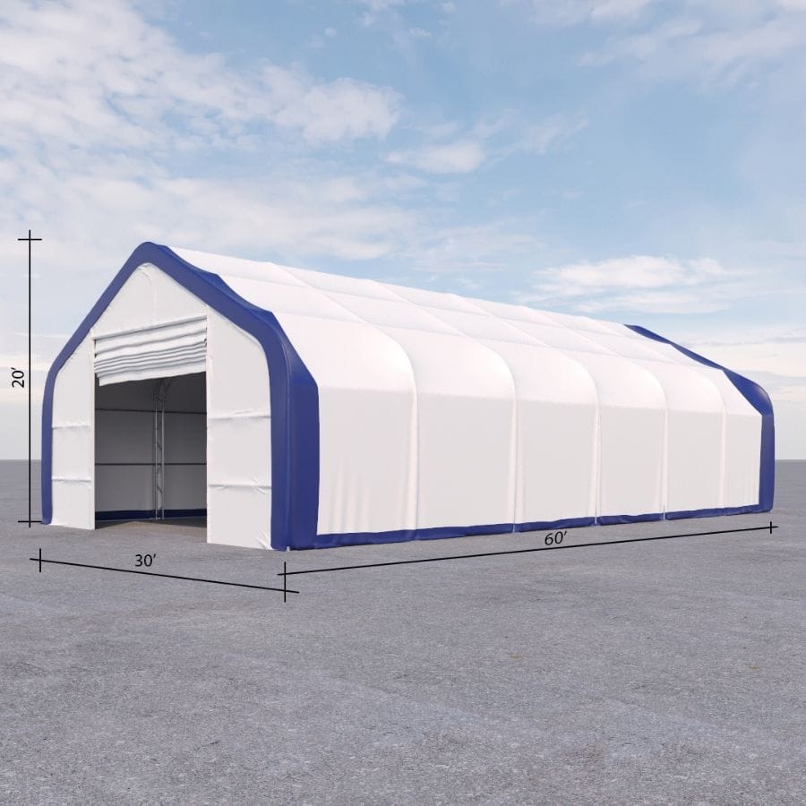 Dual Truss Storage Shelter (30′ x 60′ x 20′) - Allied Container Services PTY LTD