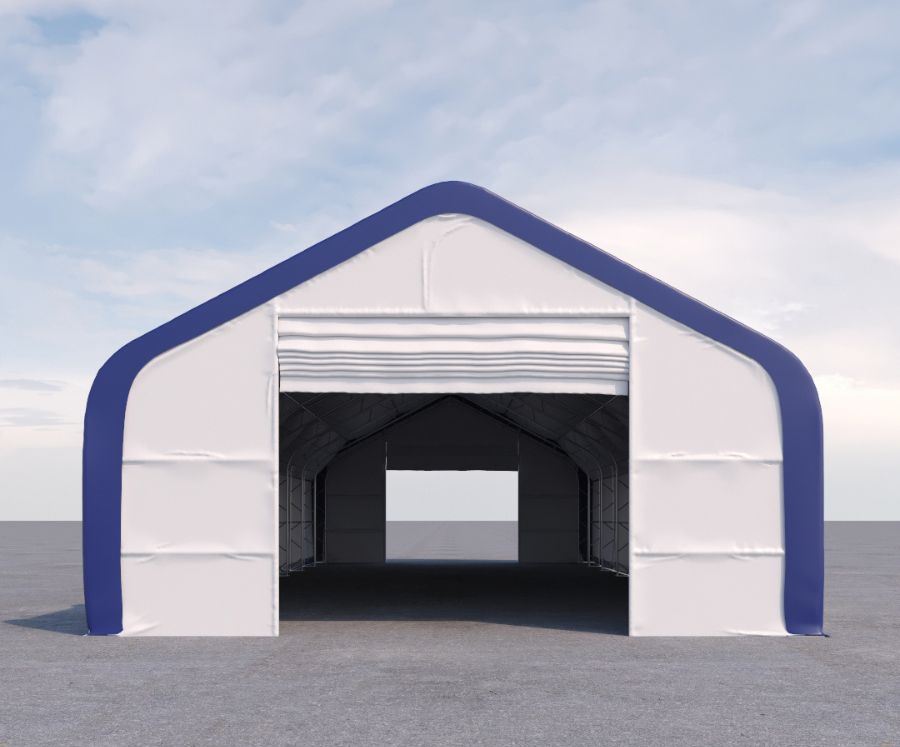 Dual Truss Storage Shelter (30′ x 80′ x 20′) - Allied Container Services PTY LTD