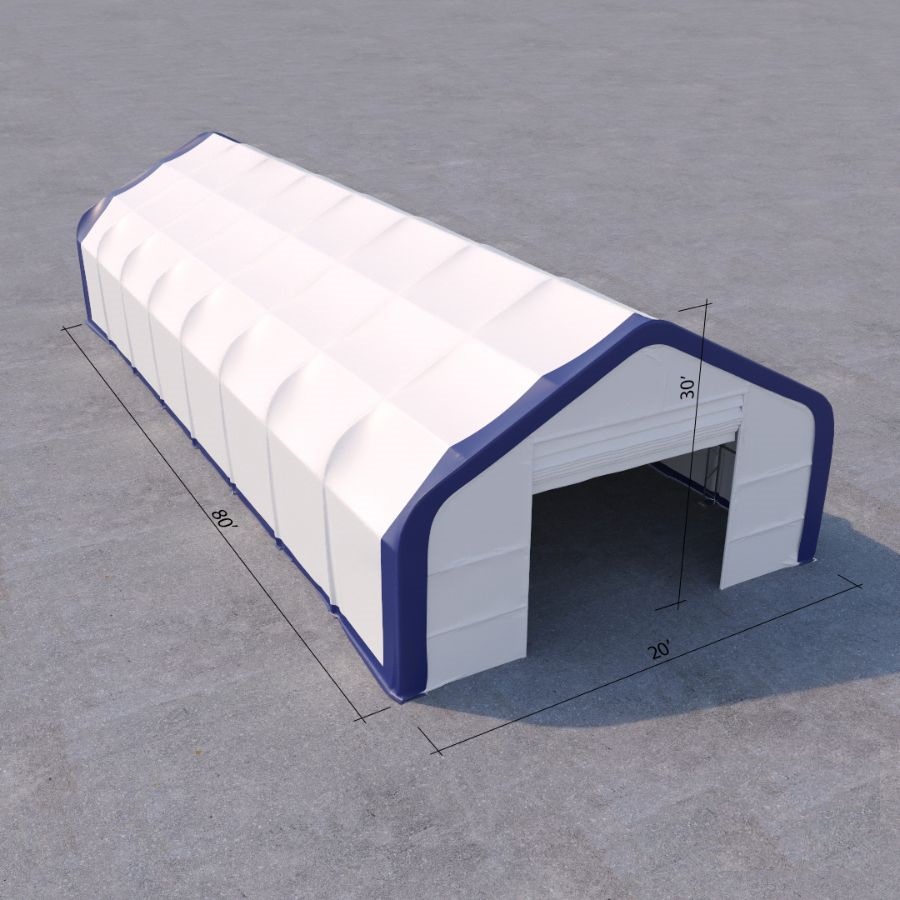 Dual Truss Storage Shelter (30′ x 80′ x 20′) - Allied Container Services PTY LTD