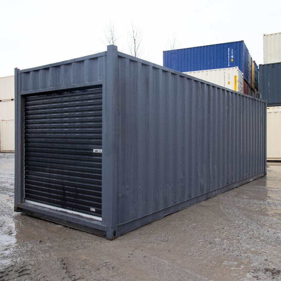25′ Cut-Down Shipping Container w/Roll-Up Door - Allied Container Services PTY LTD