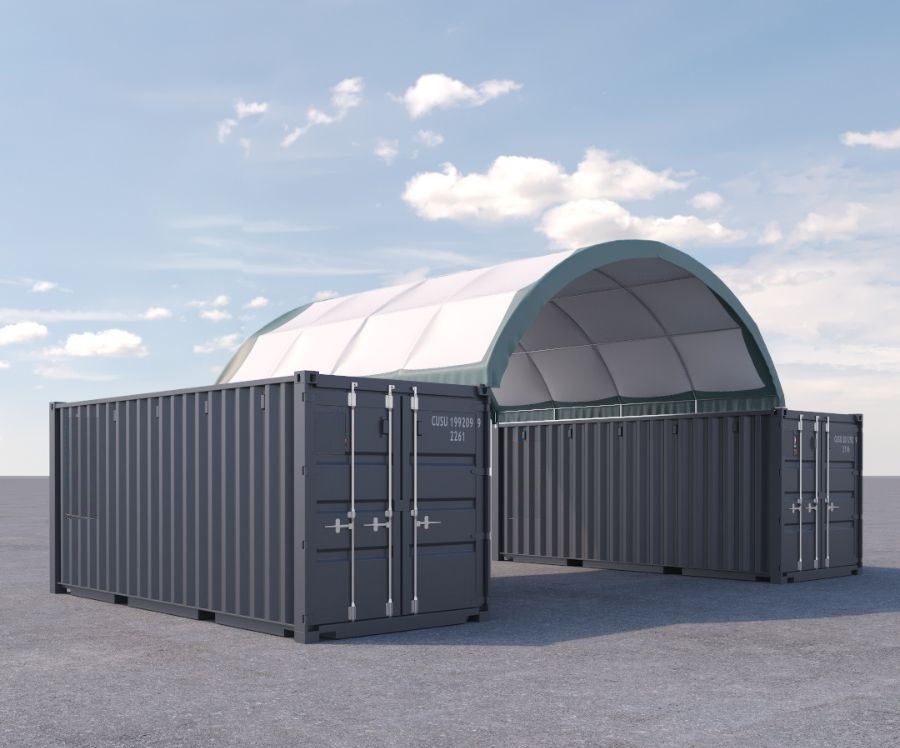20’ x 20’ Fabric Container Shelter - Allied Container Services PTY LTD