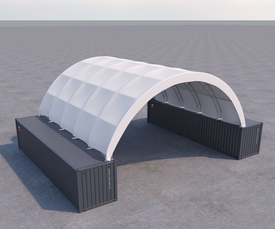 40’ x 40’ Fabric Container Shelter - Allied Container Services PTY LTD