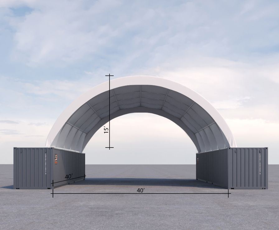 40’ x 40’ Fabric Container Shelter - Allied Container Services PTY LTD