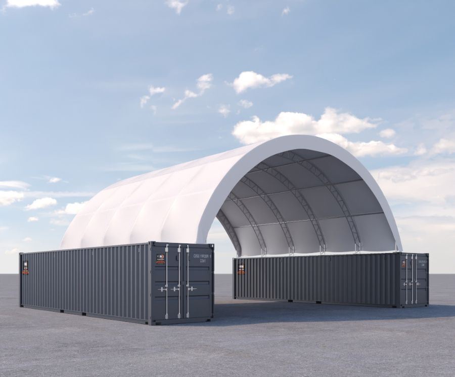 40’ x 40’ Fabric Container Shelter - Allied Container Services PTY LTD