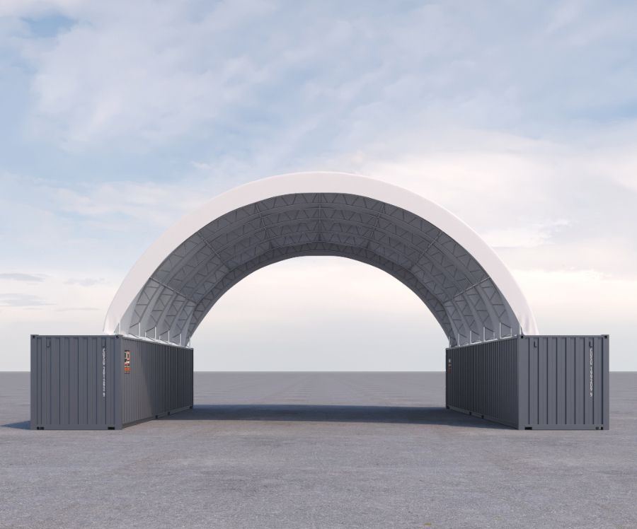 40’ x 40’ Fabric Container Shelter - Allied Container Services PTY LTD