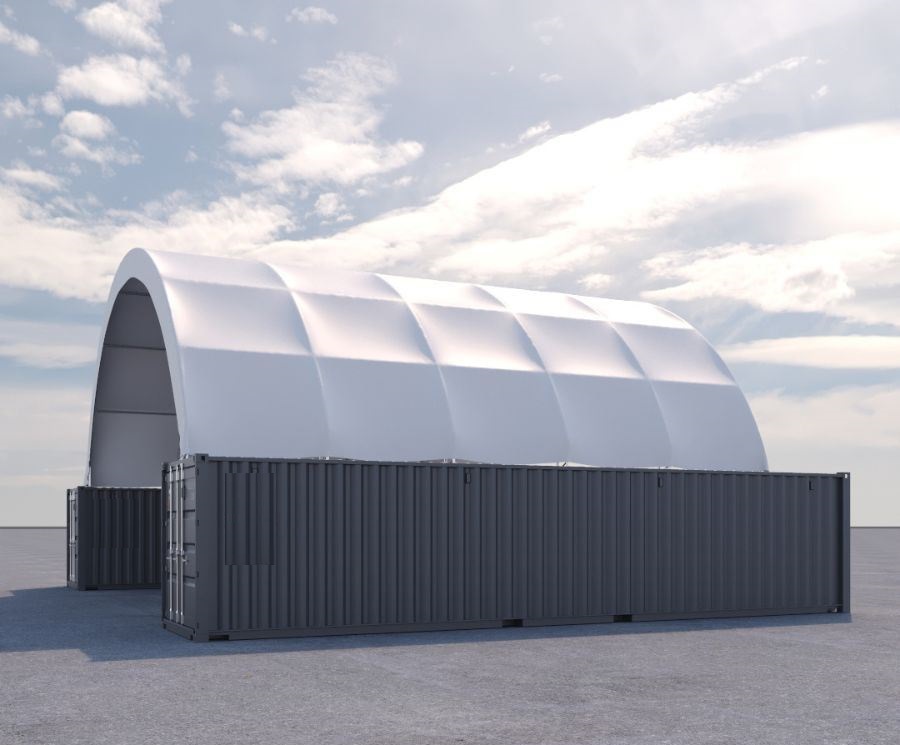 40’ x 40’ Fabric Container Shelter - Allied Container Services PTY LTD