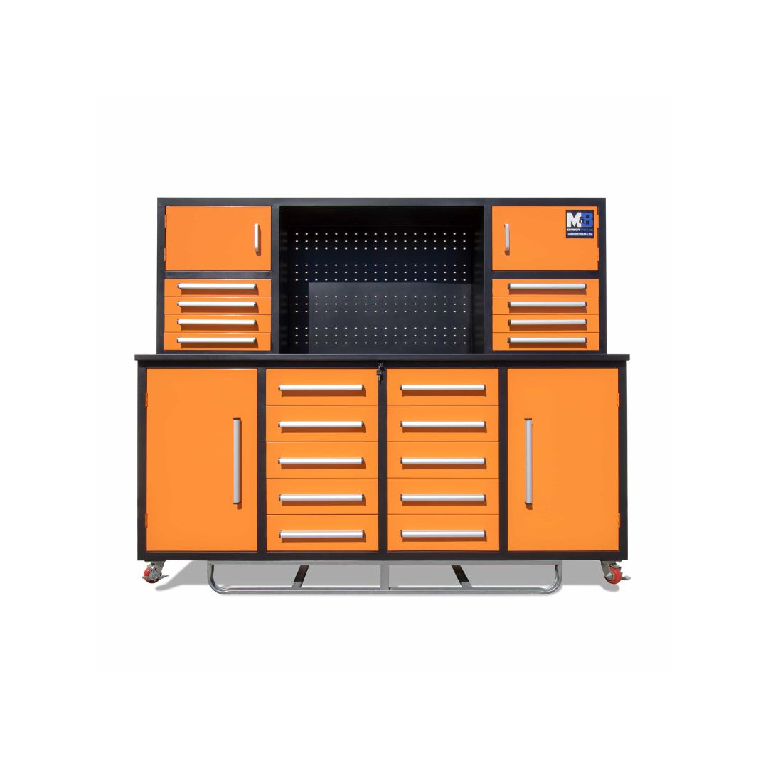 M&B | 7’ Workbench Cabinet with 18 Drawers - Allied Container Services PTY LTD