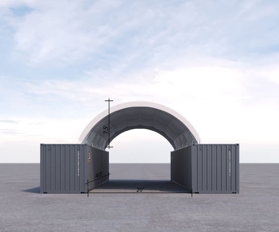 20′ x 40′ Fabric Container Shelter - Allied Container Services PTY LTD